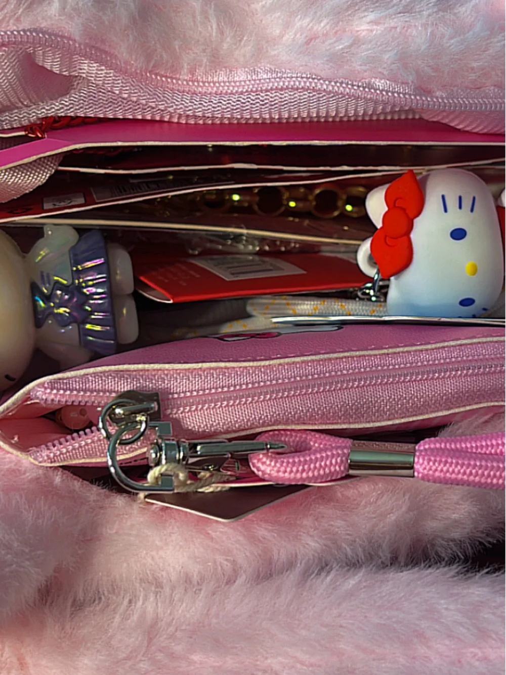 Mystery Lot + Hello Kitty Plush Bag with Sanrio/Miniso Jewelry/Accessory Lot